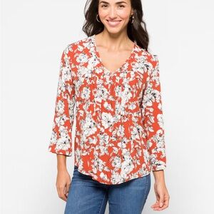 FUN2FUN Blouse Maley Pleated Detail Stitch Fix XL